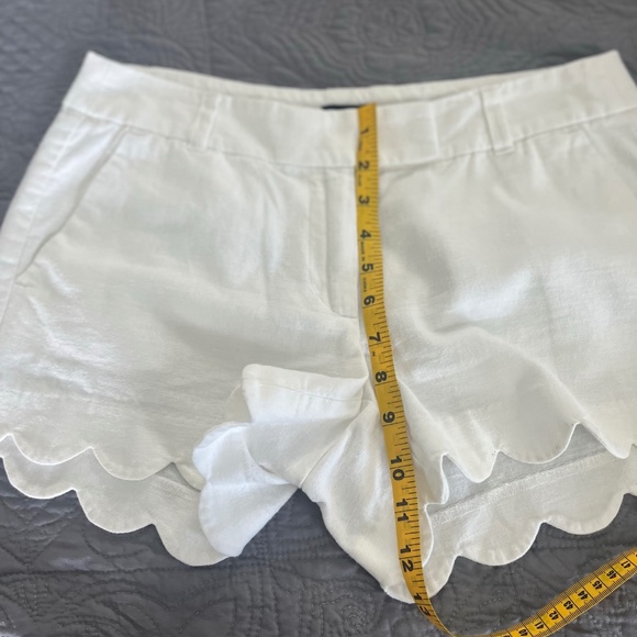 J. Crew Factory White Scalloped Shorts Size 4 - Picture 6 of 6